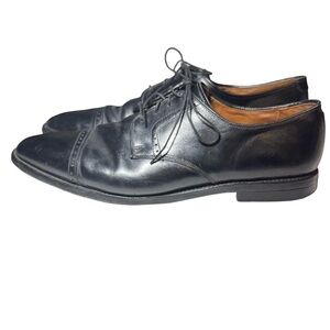 Allen Edmonds 13 D black Clifton leather cap toe oxford dress shoes EUC